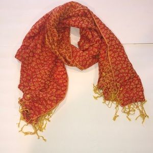 Rust Orange Shawl / Scarf